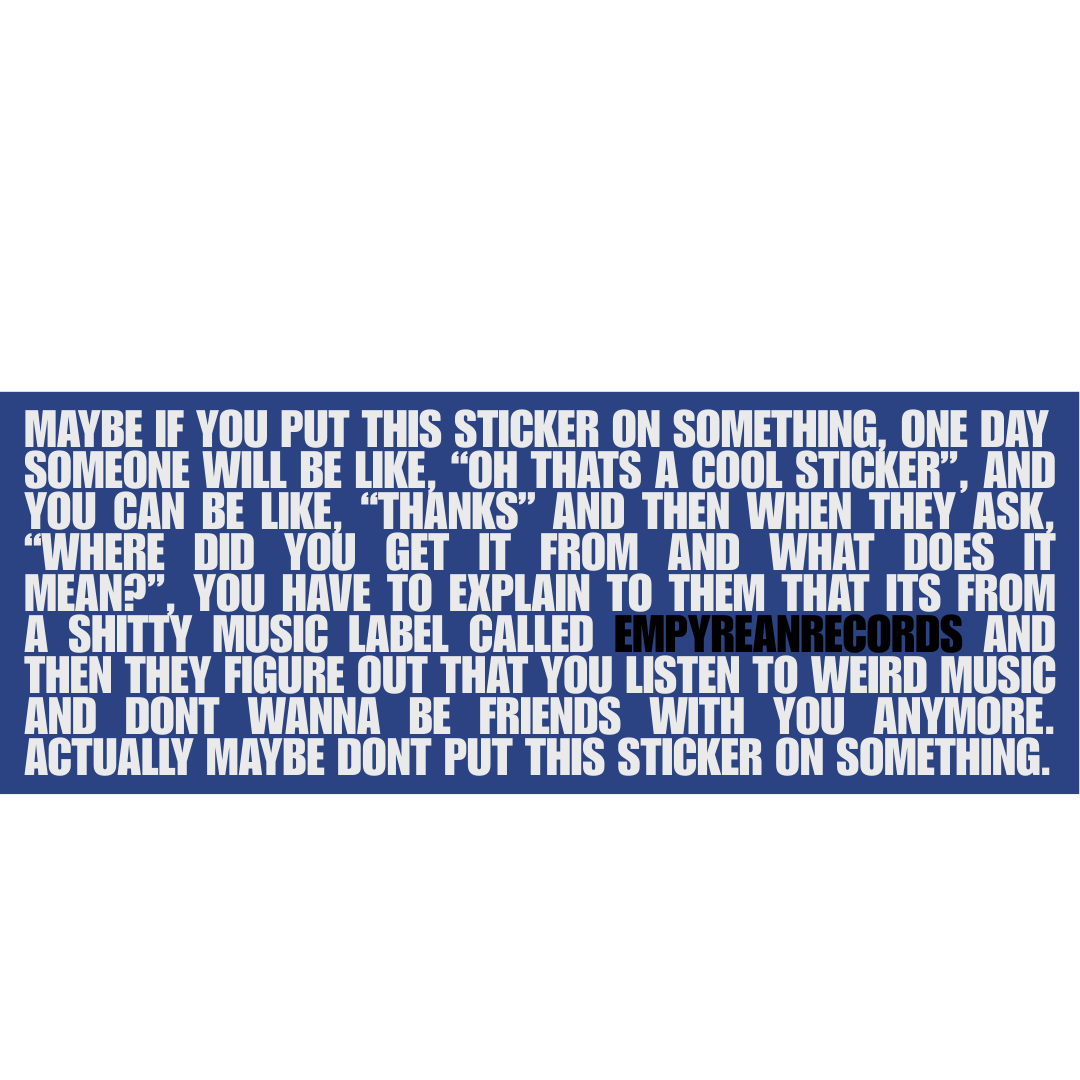 Empyrean Records Bumper Sticker