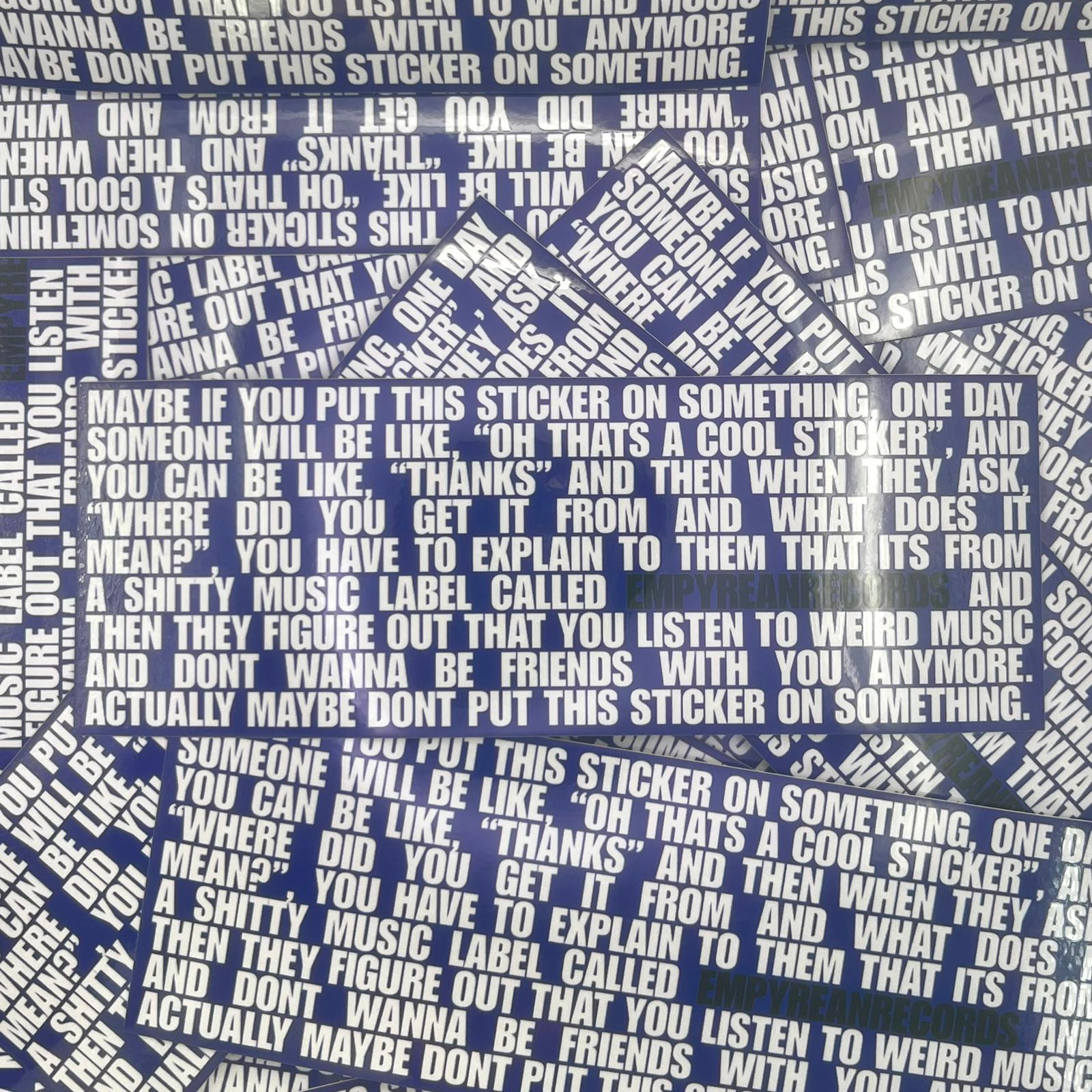 Empyrean Records Bumper Sticker